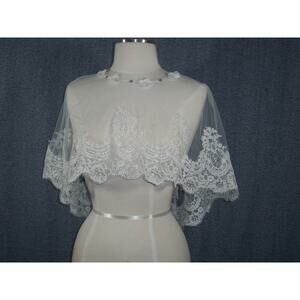 Lace Cape , Wedding Bridal Coverup , Wedding Lace Wrap, Lace Capelet,
